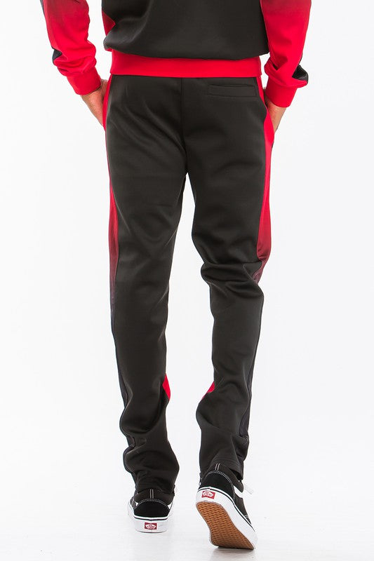 Black & Red Full Zip Ombre Track Suit