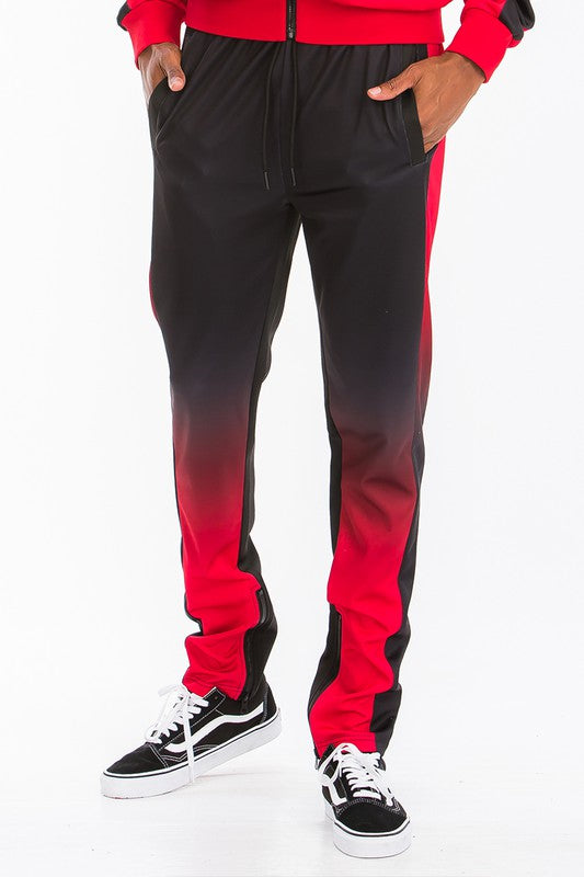 Black & Red Full Zip Ombre Track Suit