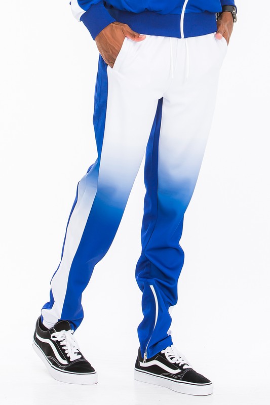 Blue & White Full Zip Ombre Track Suit