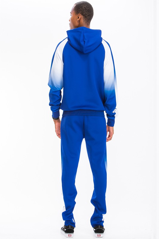 Blue & White Full Zip Ombre Track Suit