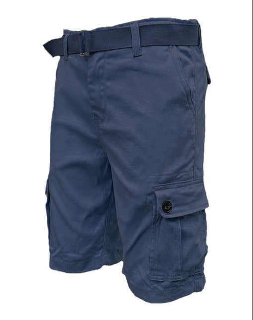 Weiv Mens Belted Cargo Shorts with Belt