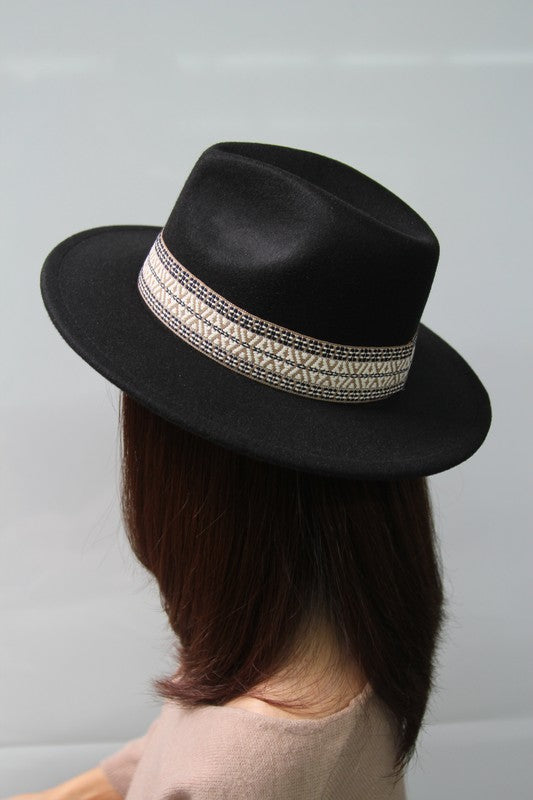 Boho Embroidered Fedora Ha