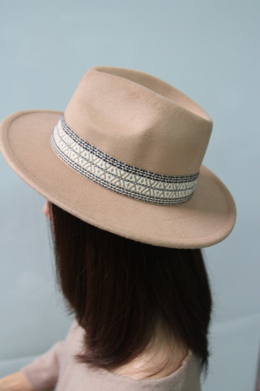 Boho Embroidered Fedora Ha