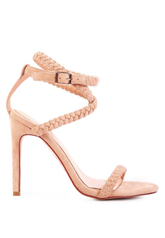 SHERRI SUEDE STILETTO SLING-BACK SANDALS