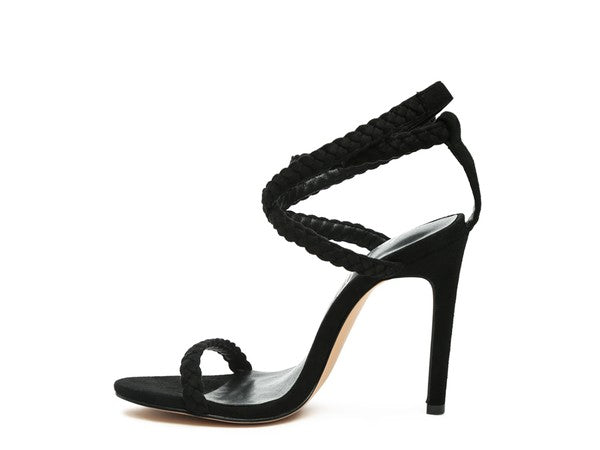 SHERRI SUEDE STILETTO SLING-BACK SANDALS