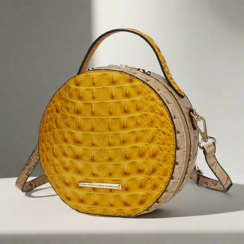 Ynnari Croc-Embossed Crossbody Bag
