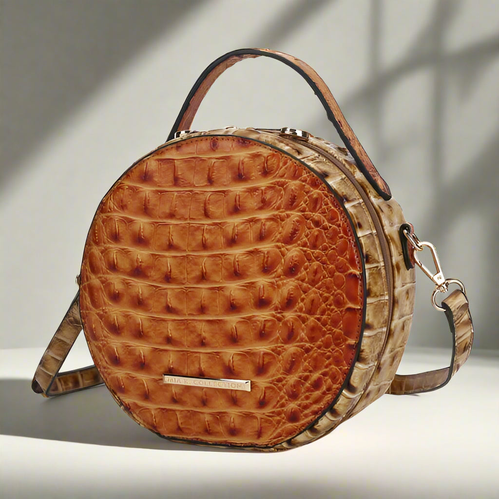 Ynnari Croc-Embossed Crossbody Bag