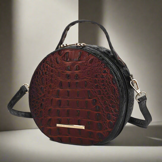 Ynnari Croc-Embossed Crossbody Bag