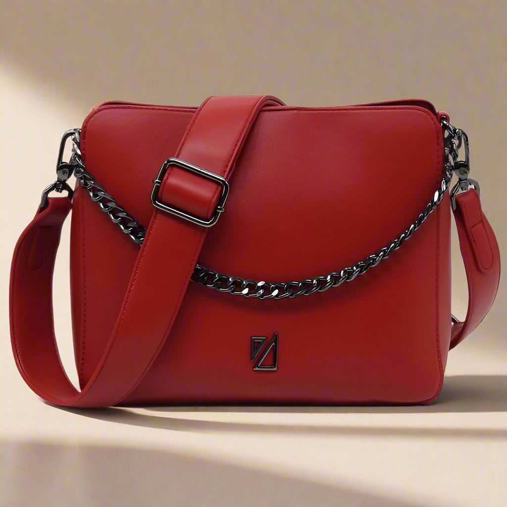 IZA CO Chain Link Crossbody Bag