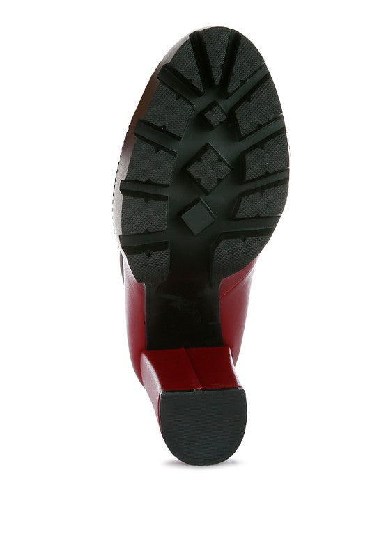 Yeti High Heel Lace-Up Biker Boots