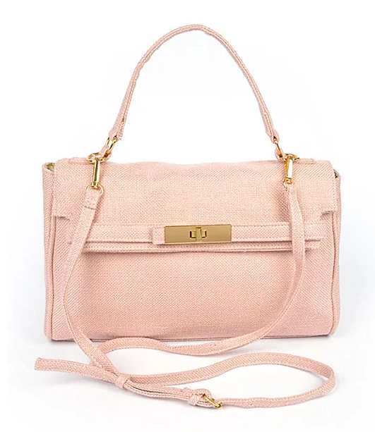 Top Handle Linen Convertible Bag