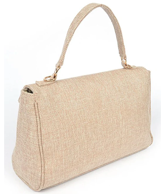 Top Handle Linen Convertible Bag