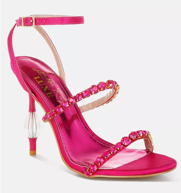 Aragon Diamante Embellished Fantasy Heel Sandals