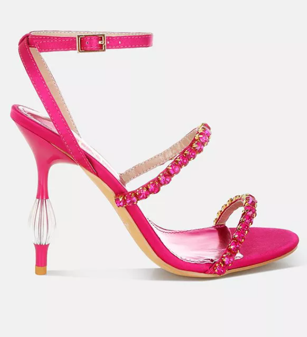 Aragon Diamante Embellished Fantasy Heel Sandals