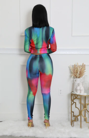 Multi Color 2 pc Legging Set