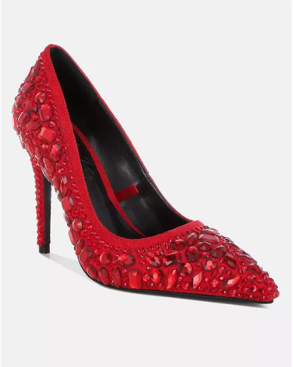 Iceout Diamante & Rhinestone Embellishments Pumps