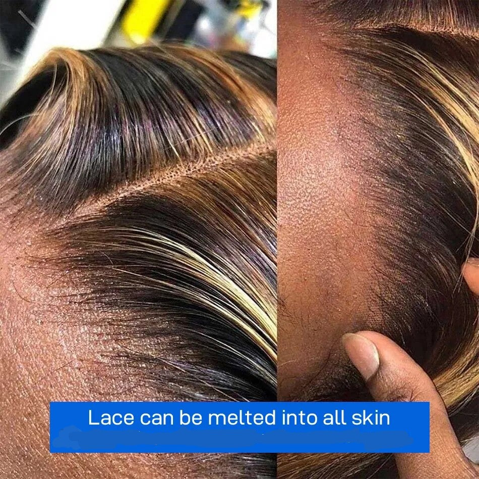 HD Ombre Honey Blonde Highlight Body Wave Wig