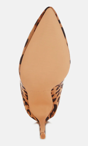 Nesta Leopard Stiletto Heel Lace Up Boots