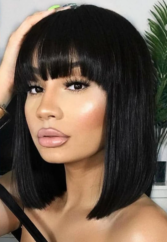 Straight Bang Bob Wig