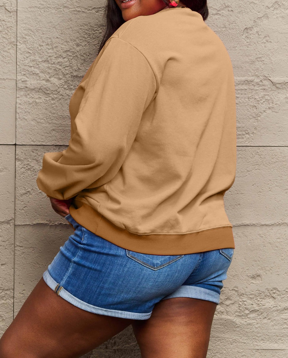 Simply Love Full Size THANKFUL Graphic Sweatshirt