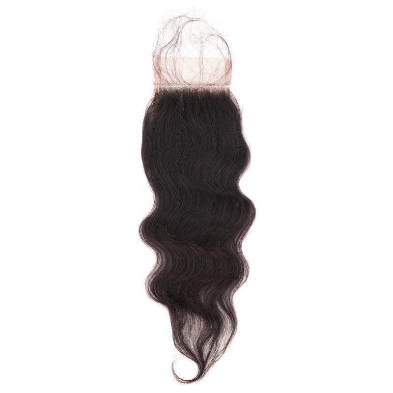 Raw Indian Curly Transparent 5"x 5" Closure