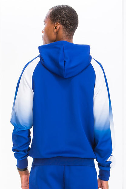 Blue & White Full Zip Ombre Track Suit