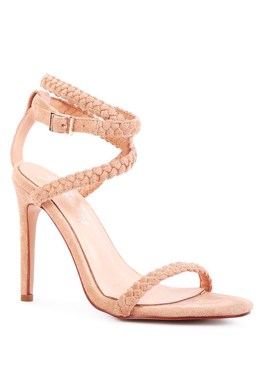 SHERRI SUEDE STILETTO SLING-BACK SANDALS