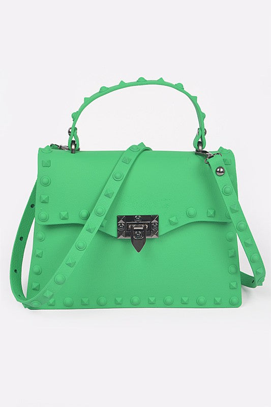 Matte Finish Studded Convertible Jelly Bag