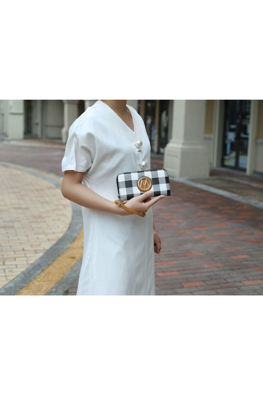 Yola Checkered Satchel Bag