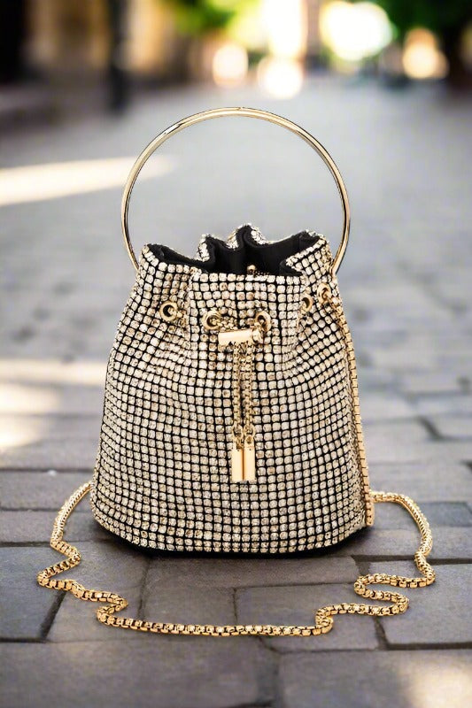 Oversize Rhinestone Iconic Bucket Bag