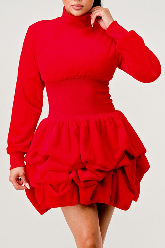 Merry Go Round Ruffle Long Sleeve Dress