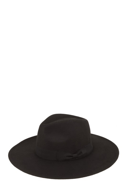 Felt Ribbon Fedora Hat