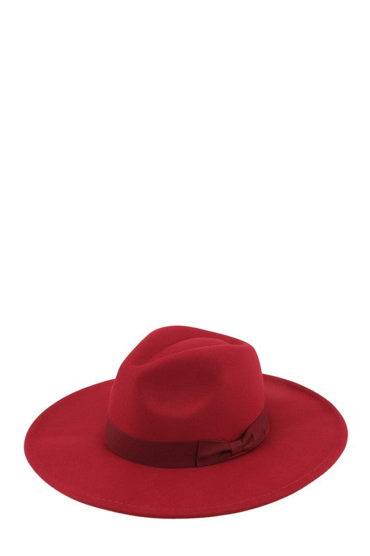 Felt Ribbon Fedora Hat