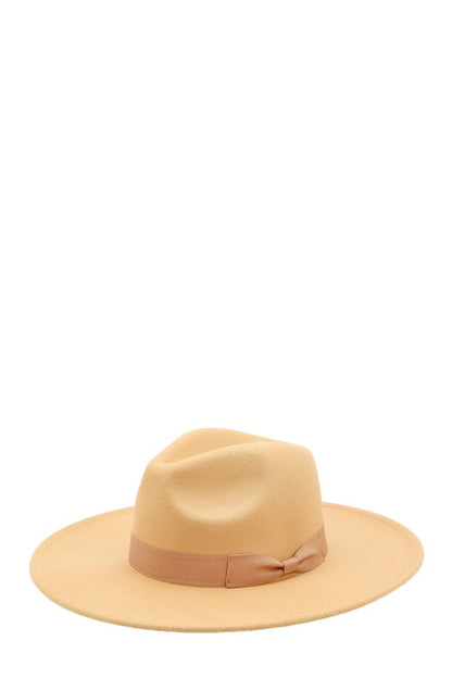 Felt Ribbon Fedora Hat