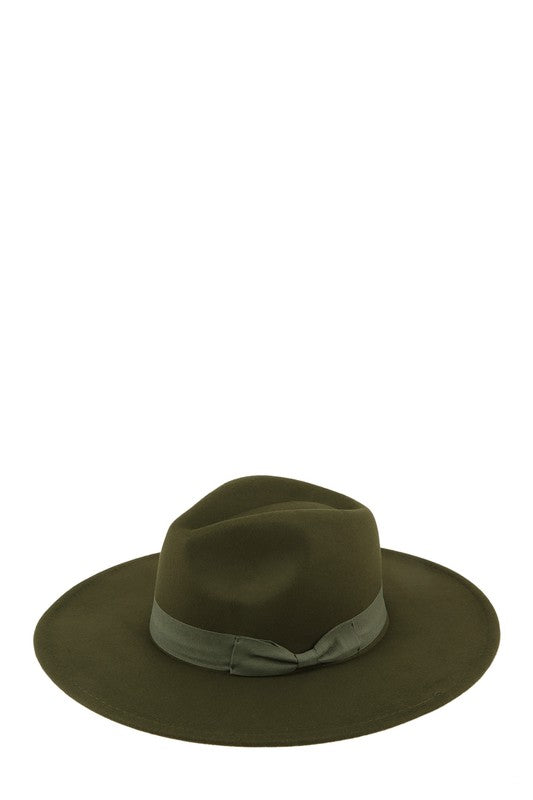 Felt Ribbon Fedora Hat