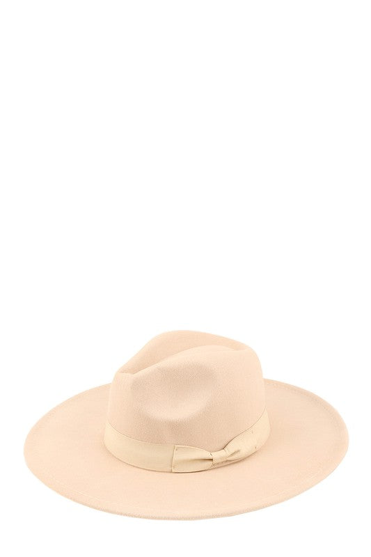 Felt Ribbon Fedora Hat