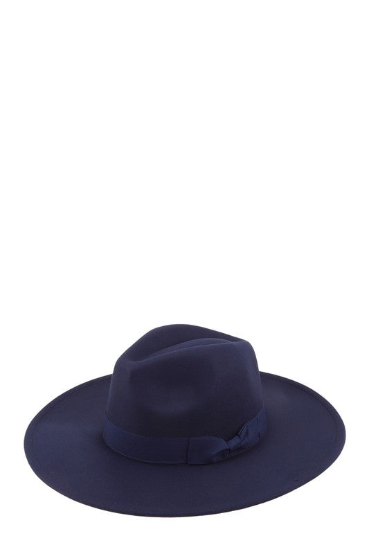 Felt Ribbon Fedora Hat