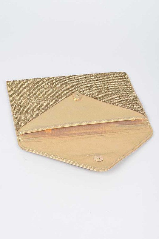 Rhinestone Statement Envelope Clutch Bag