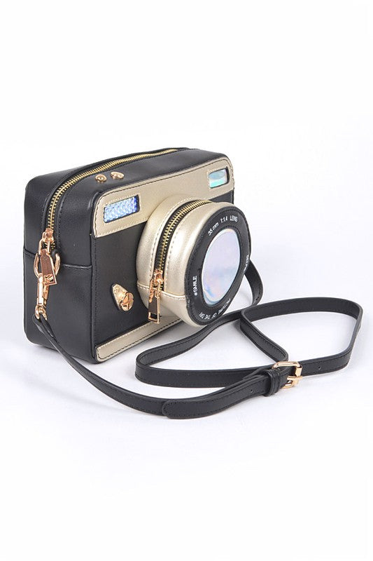 Patent Finish Top Handle Convertible Clutch Bag