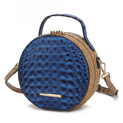 Ynnari Croc-Embossed Crossbody Bag