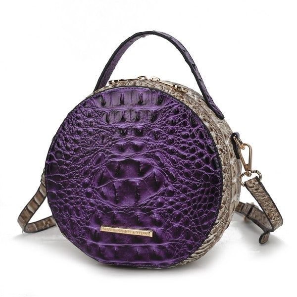 Ynnari Croc-Embossed Crossbody Bag