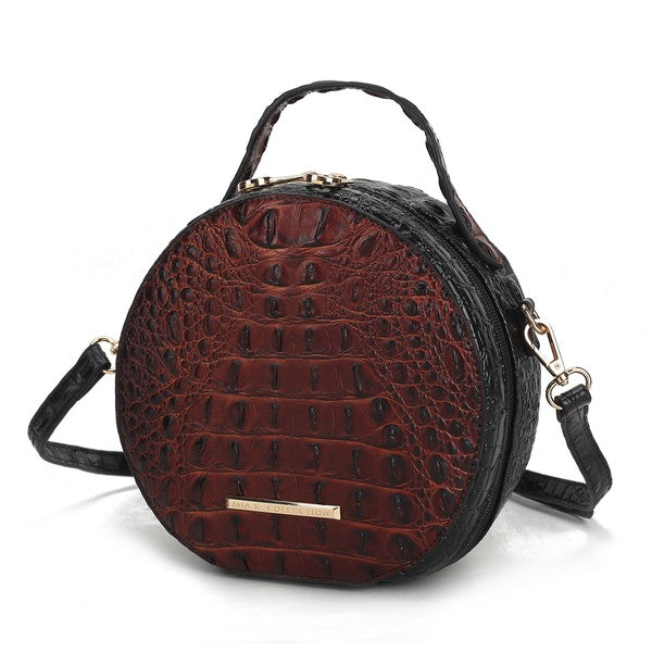 Ynnari Croc-Embossed Crossbody Bag