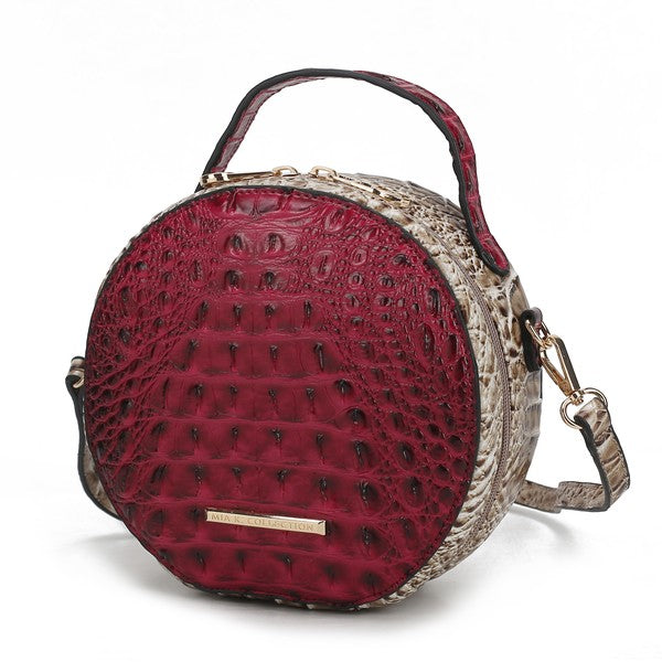 Ynnari Croc-Embossed Crossbody Bag