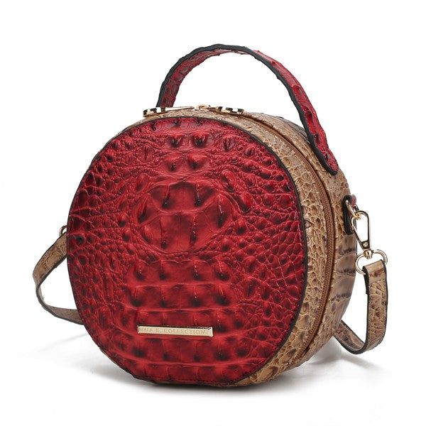 Ynnari Croc-Embossed Crossbody Bag