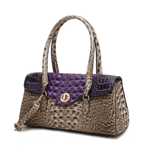 Liviana Croc-Embossed Shoulder Bag