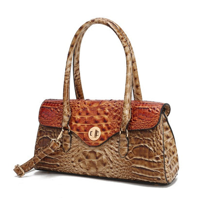 Liviana Croc-Embossed Shoulder Bag