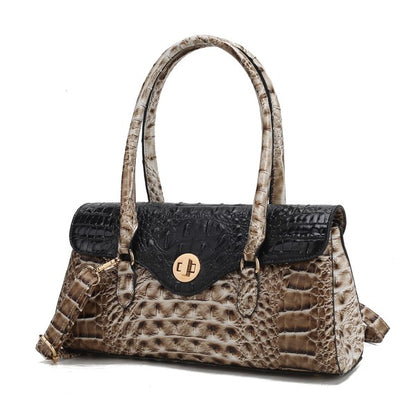 Liviana Croc-Embossed Shoulder Bag