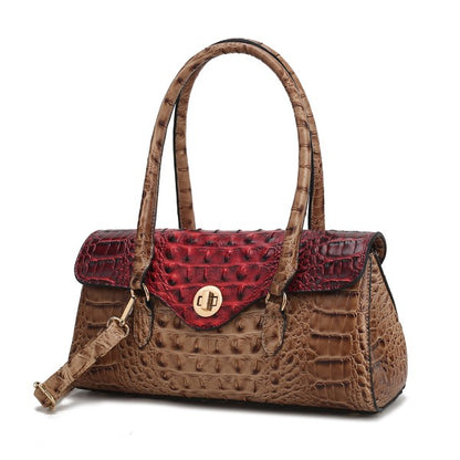 Liviana Croc-Embossed Shoulder Bag