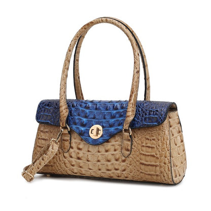 Liviana Croc-Embossed Shoulder Bag