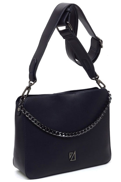 IZA CO Chain Link Crossbody Bag